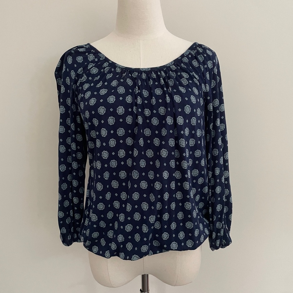 MICHAEL Michael Kors - Navy Blue w/white Top XS Women's Top